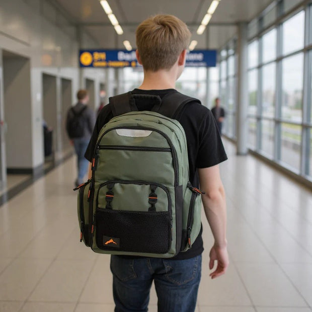 18-Inch Reflective Multi Pocket Bag Pack with Laptop Section -