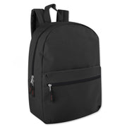 17 Inch Solid Color Bag Pack- Black Only