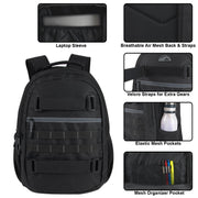 19-Inch Dual Strap Skate Bag Pack w Laptop Sleeve - Black